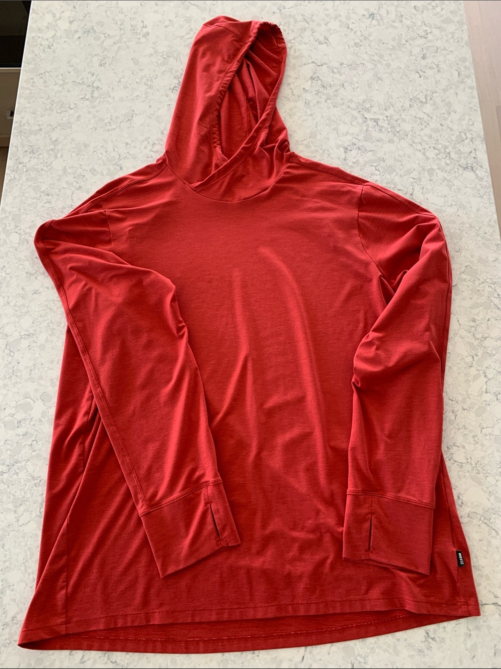 REI Red Lightweight Hooded Long-Sleeve Shirt